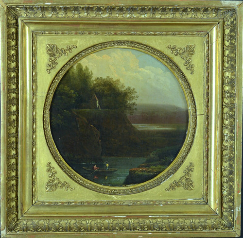 Ancien tableau paysage - ancien,
