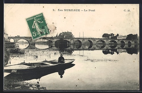 Cpa les mureaux pont - mureaux,, un