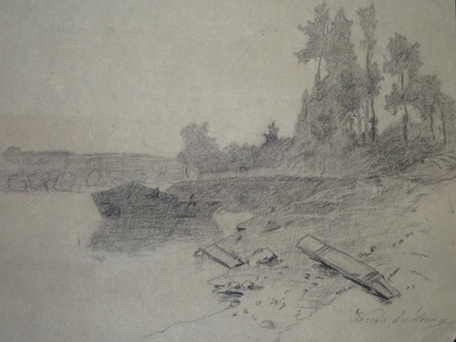 Belle dessin fusain xix - dessin, xix°