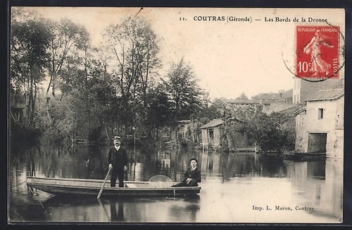 Cpa coutras les bords - cpa, de
