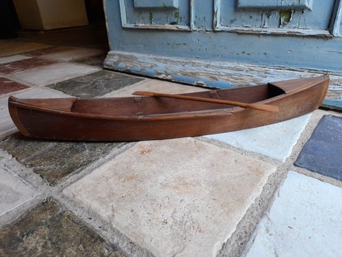 Ancienne maquette bois barque - maquette,