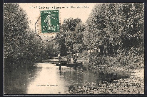 Cpa gyé sur seine - cpa, rives